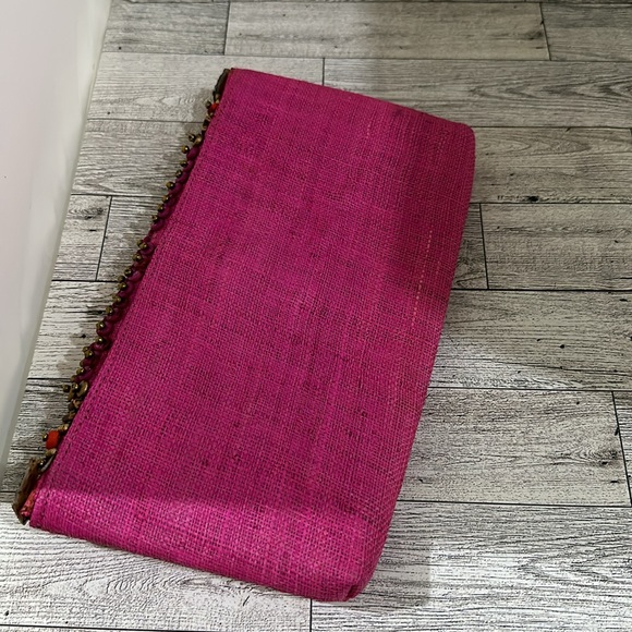 Toland girl embellished beaded abalone shell clutch summer beach purse - Picture 4 of 6